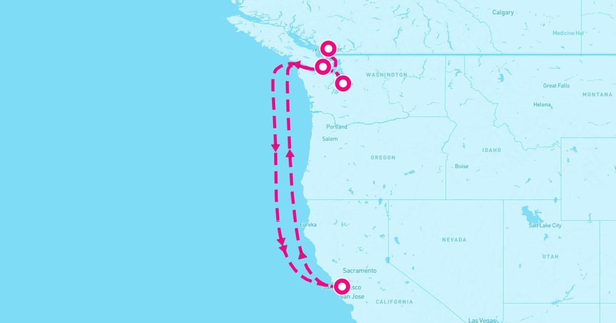 7 Night Pacific Northwest Coast (San Francisco Roundtrip)