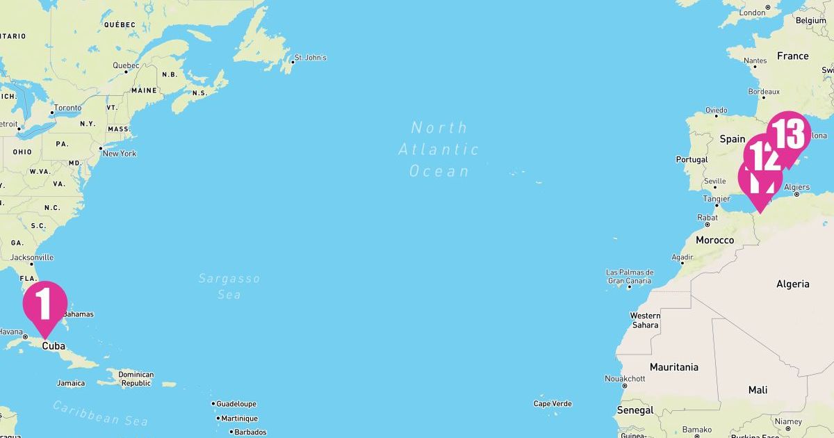 12 Night Transatlantic (Miami To Barcelona)