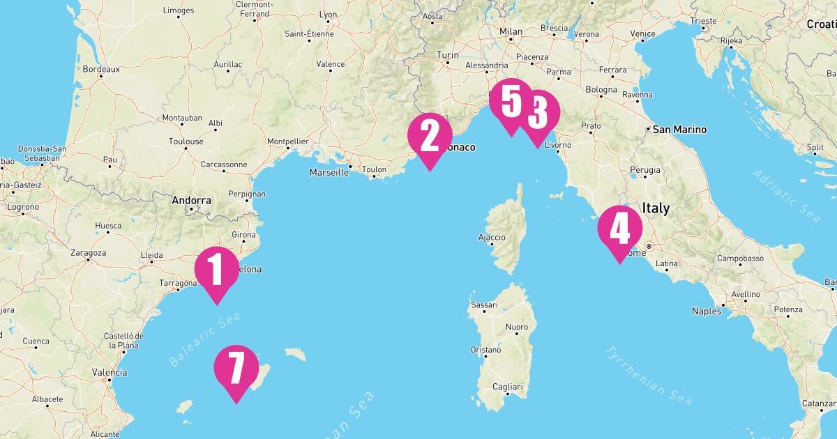 7 Night Italy Spain & French Riviera (Barcelona Roundtrip)