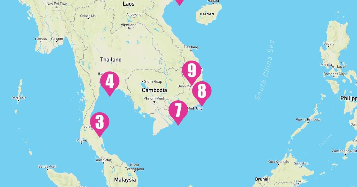 12 Night Thailand & Vietnam (Singapore To Hong Kong)