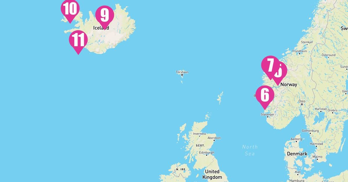 11 Night Northern Europe: Iceland & Norway (Southampton To Reykjavik)