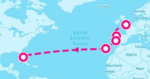 13 Night Westbound Transatlantic