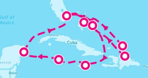 14 Night Western & Eastern Caribbean: Mexico & Bahamas