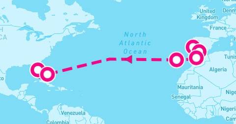 14 Night Transatlantic: Bahamas Spain & Morocco