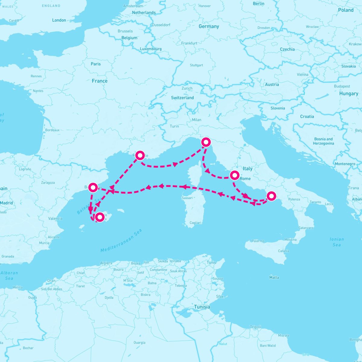 7 Night Western Mediterranean (Rome Roundtrip)