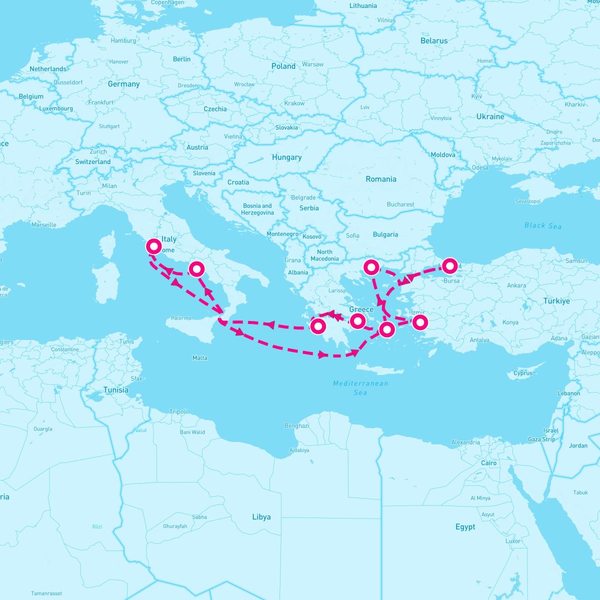 12 Night Greek Isles Turkey & Italy (Rome Roundtrip)