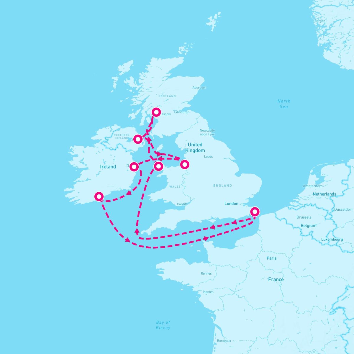 9 Night British Isles (Dover Roundtrip)