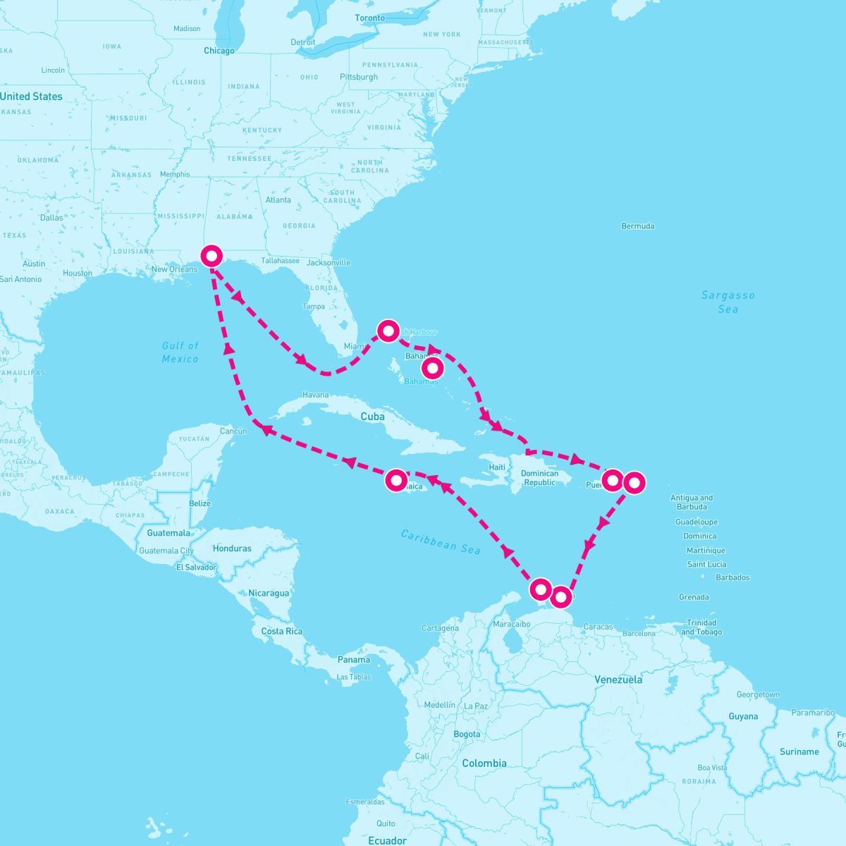 14 Night Carnival Journeys - Southern Caribbean (Mobile Roundtrip)