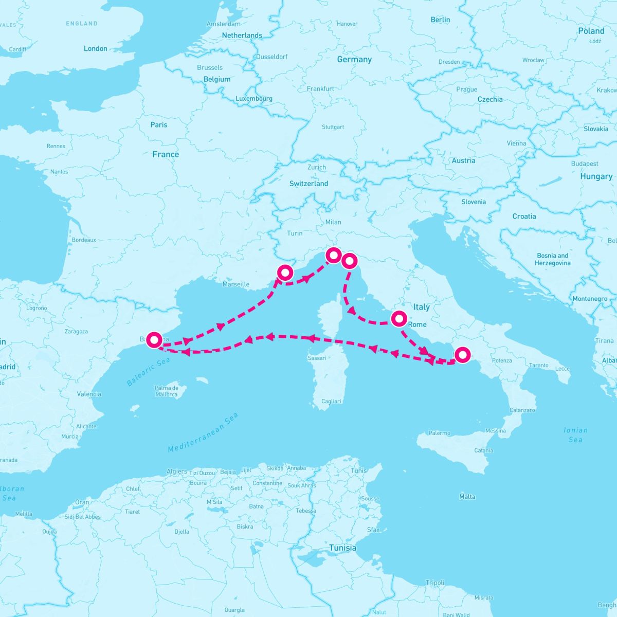 7 Night Italy & French Riviera (Barcelona Roundtrip)