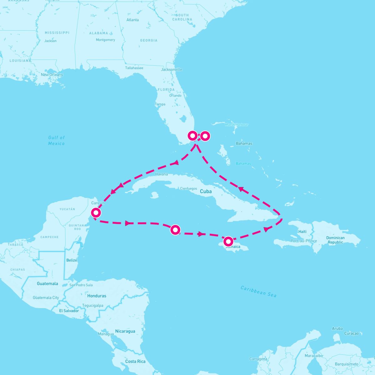 7 Night Cayman Bahamas Mexico & Jamaica (Miami Roundtrip)