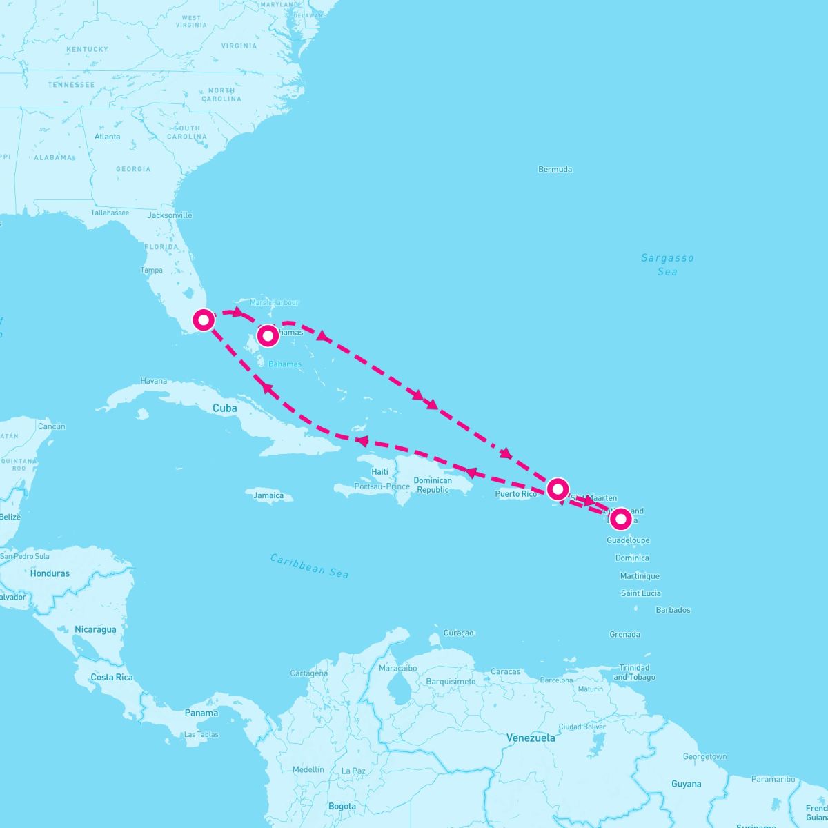 7 Night Tortola Antigua & Bahamas (Miami Roundtrip)