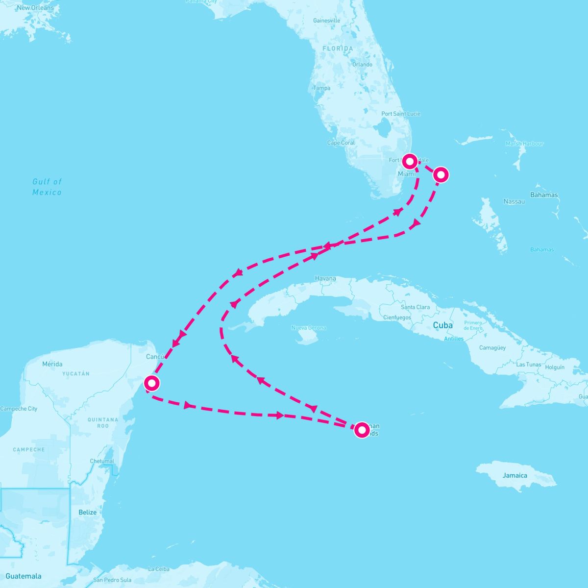 6 Night Grand Cayman Bahamas & Mexico (Ft. Lauderdale Roundtrip)