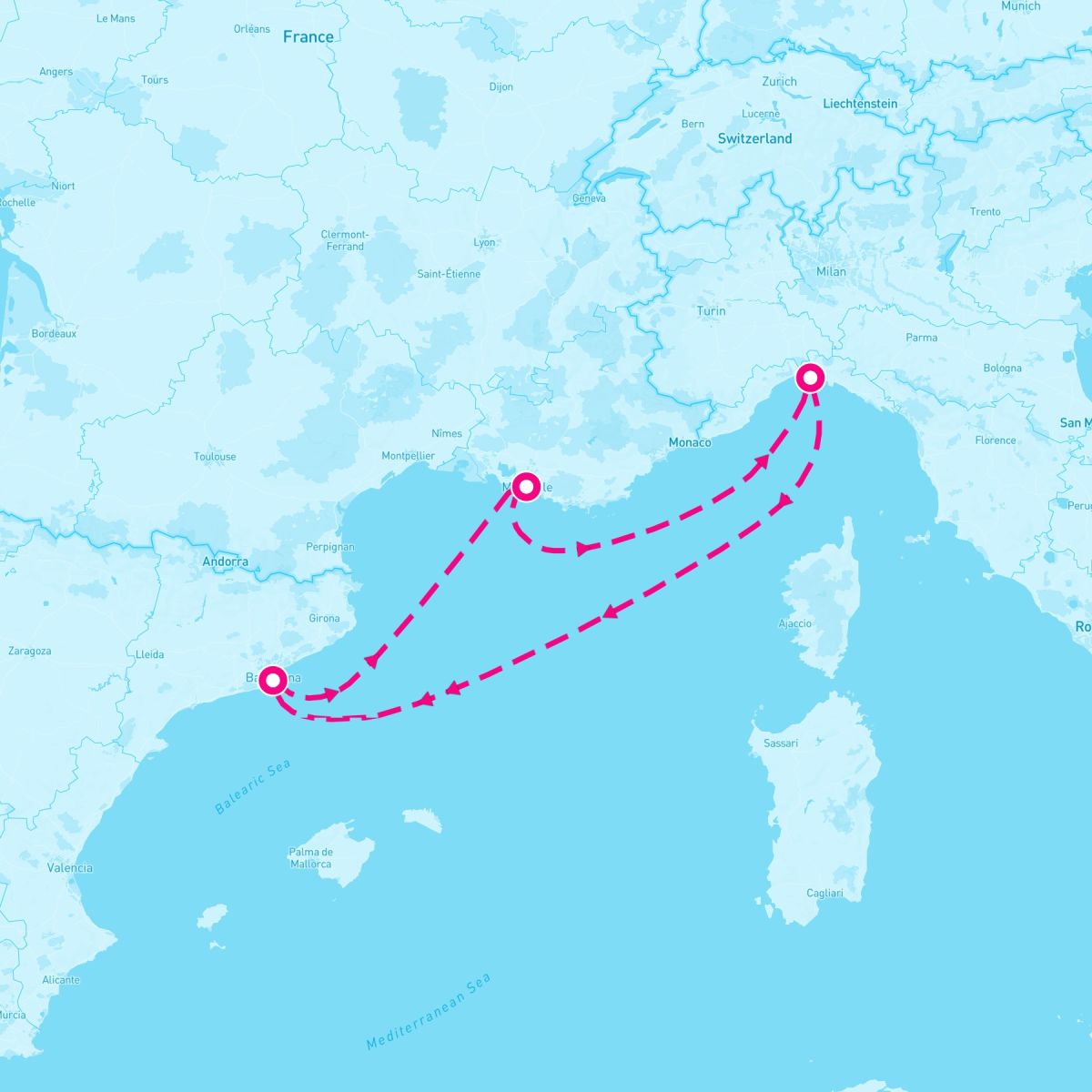3 Night Western Mediterranean (Barcelona Roundtrip)