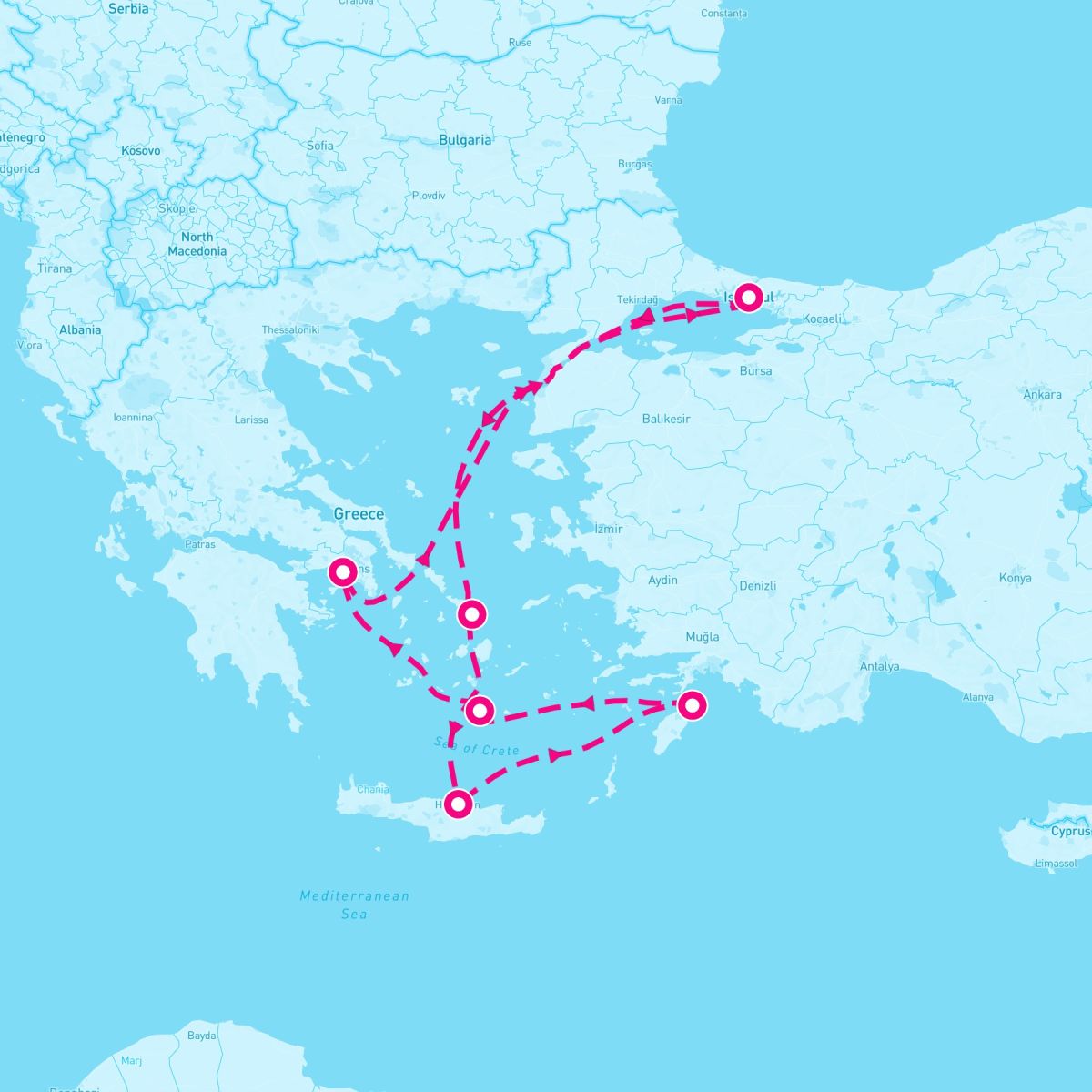 7 Night Eastern Mediterranean (Athens Roundtrip)