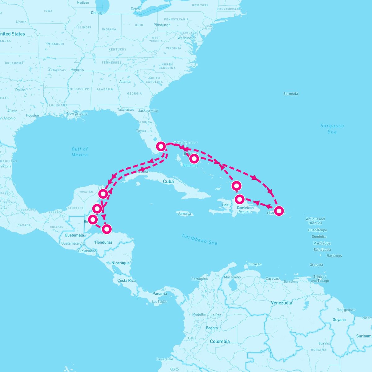 14 Night Caribbean East/West Adventurer (Ft. Lauderdale Roundtrip)