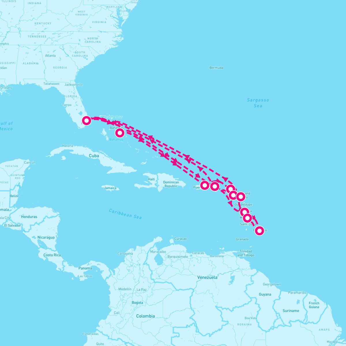 20 Night Caribbean Explorer (Ft. Lauderdale Roundtrip)