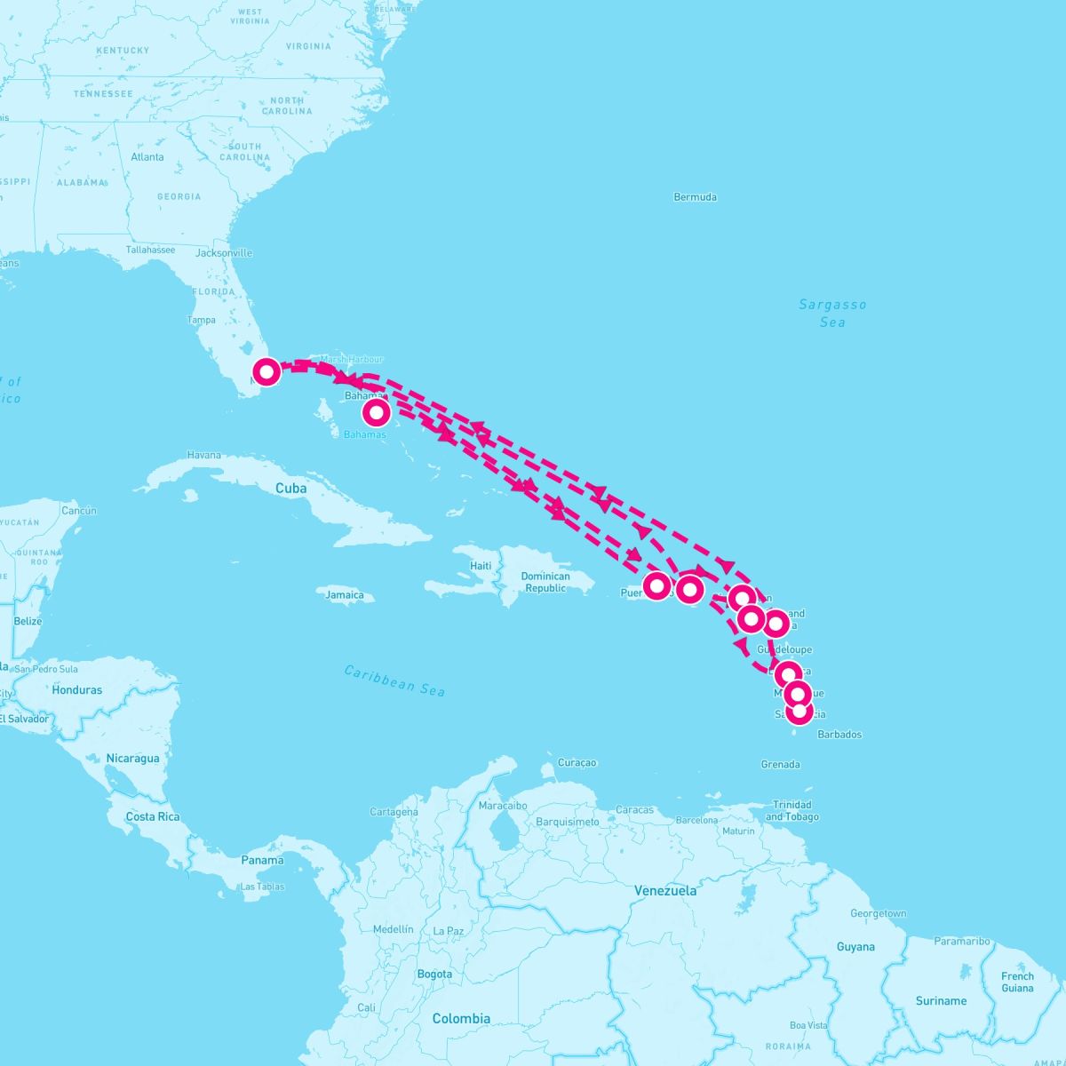 20 Night Caribbean Explorer (Ft. Lauderdale Roundtrip)