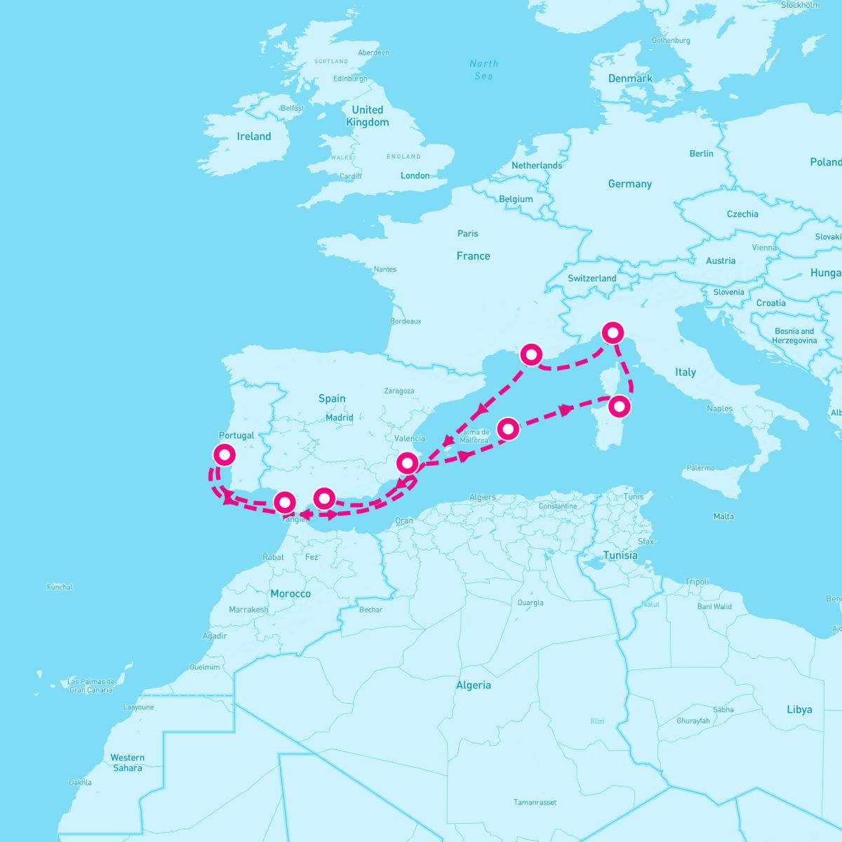 Mediterranean from Genoa