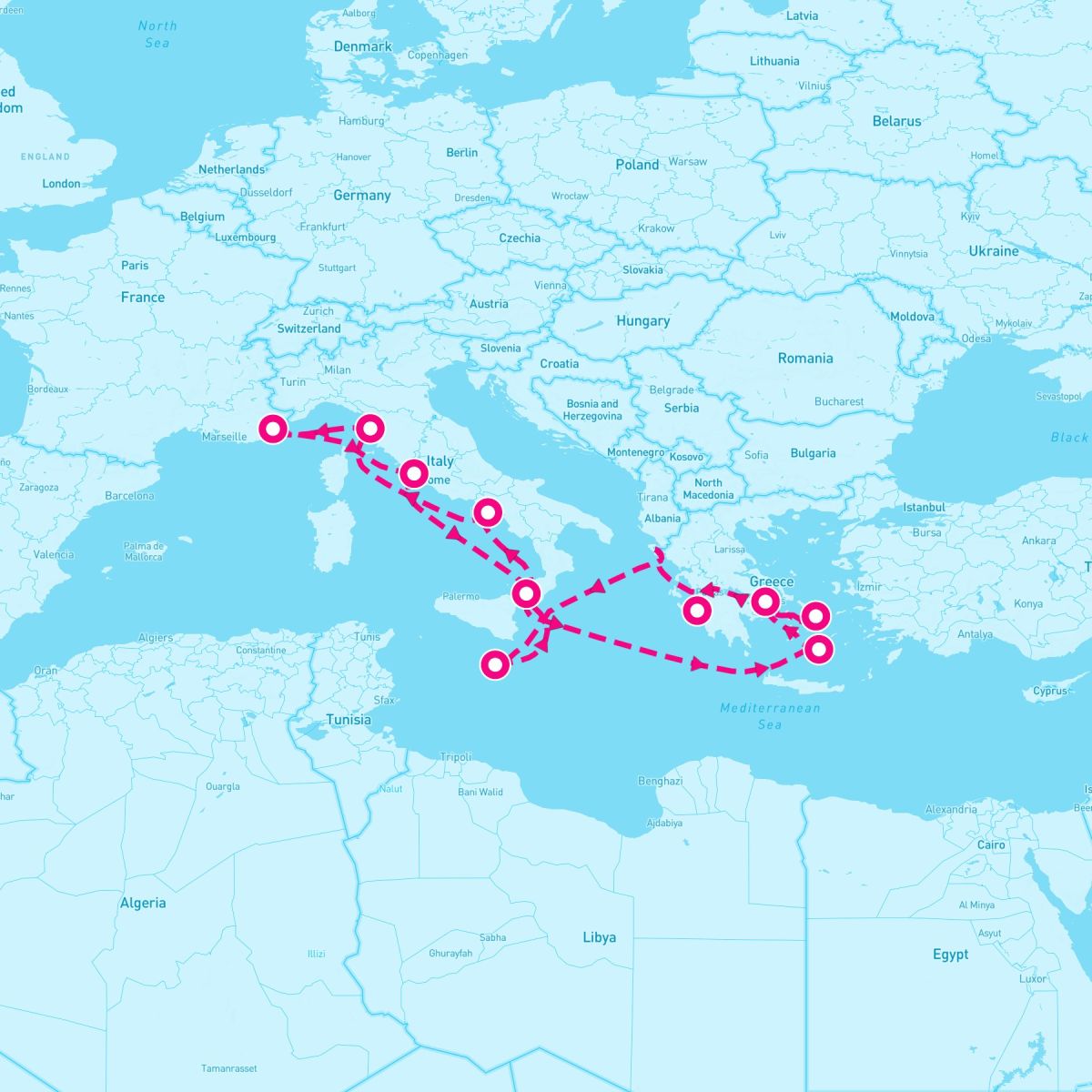 11 Night Greek Isles: Santorini Athens & Florence (Rome Roundtrip)