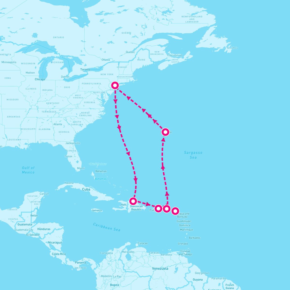 10 Night Bermuda: San Juan Dominican Republic & St. Maarten (New York Roundtrip)