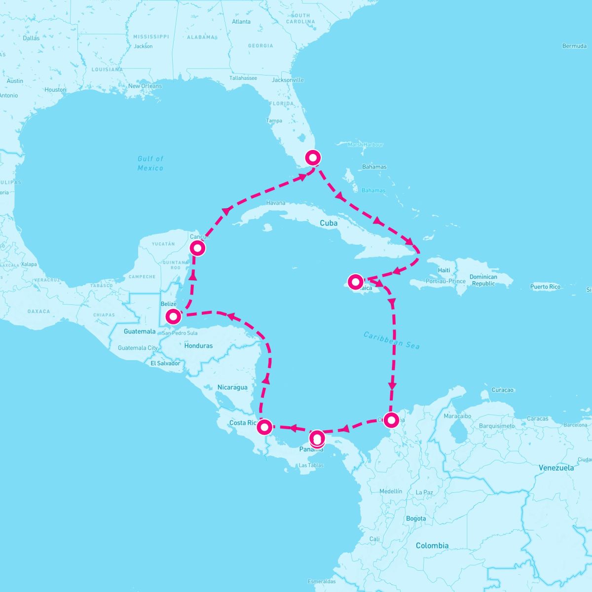 11 Night Panama Canal Partial Transit: Mexico Jamaica & Costa Rica (Miami Roundtrip)