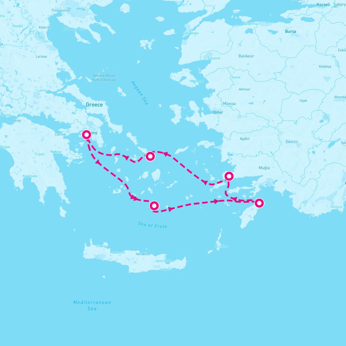 7 Night Greek Island Glow (Athens Roundtrip)