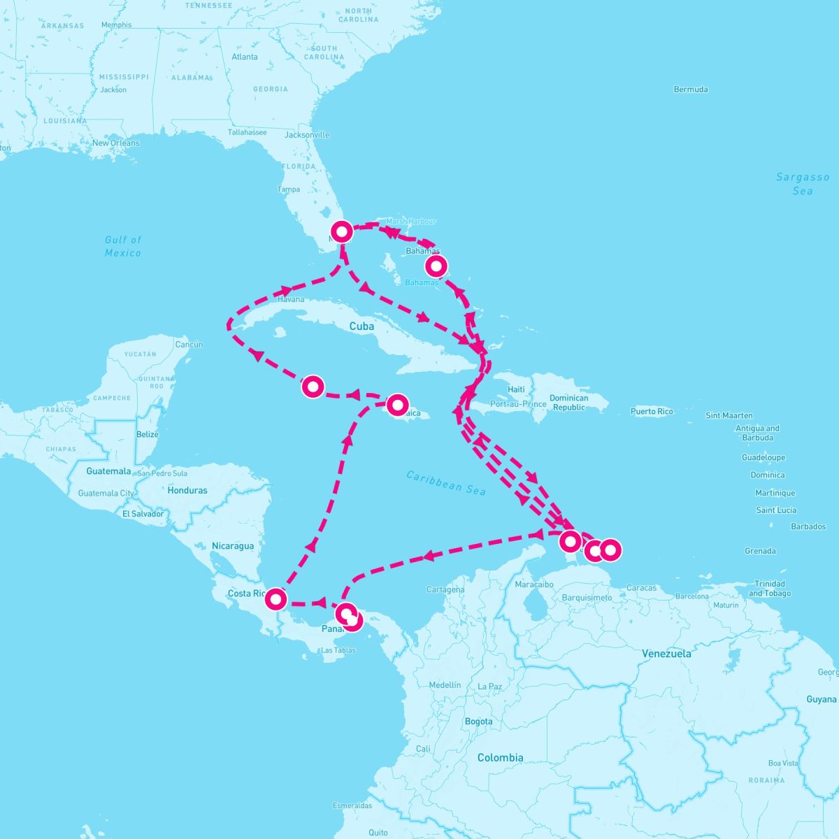 21 Night Southern Caribbean & Panama Canal: Abc Islands (Ft. Lauderdale Roundtrip)