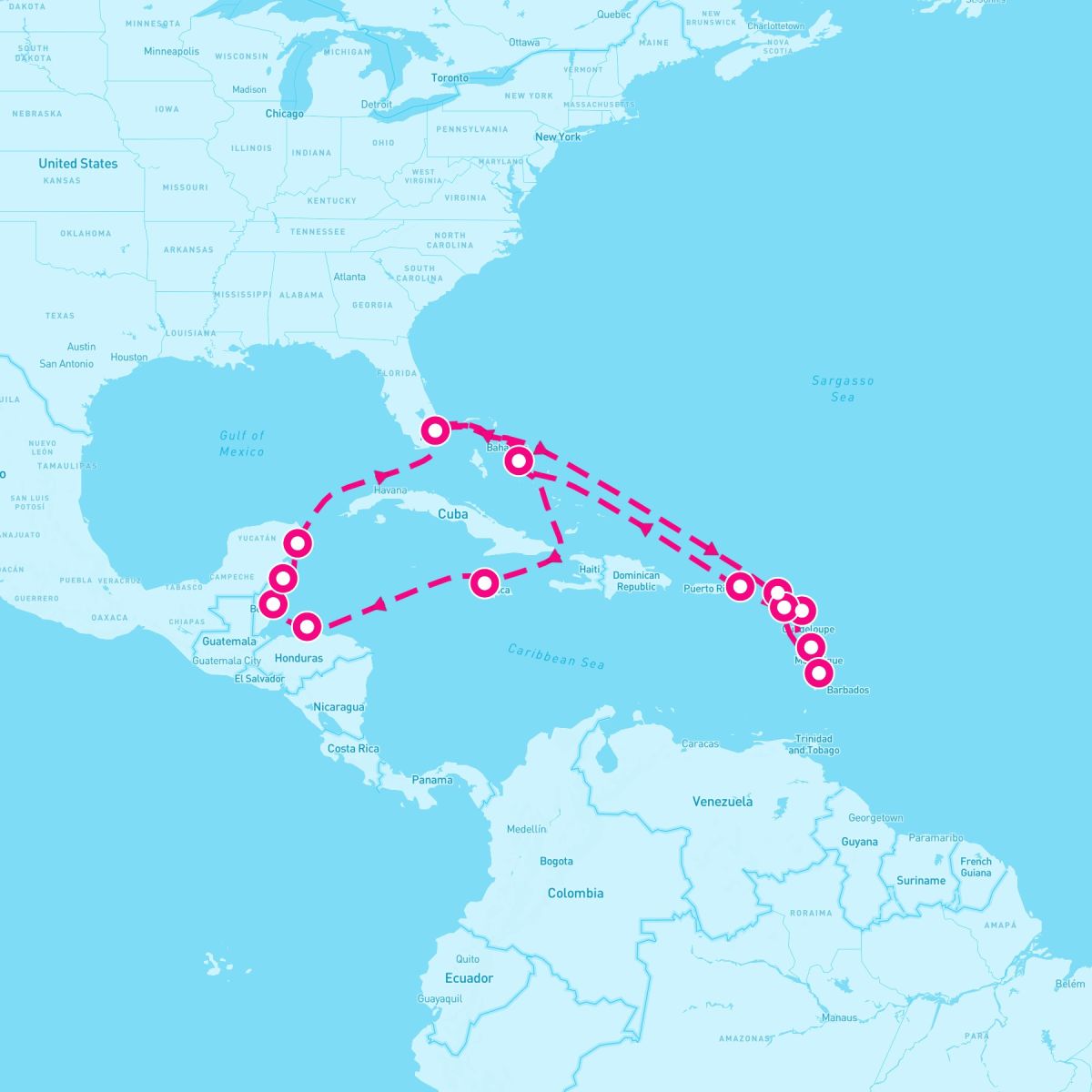 21 Night Eastern & Western Caribbean: Leeward Islands & Mexico (Ft. Lauderdale Roundtrip)