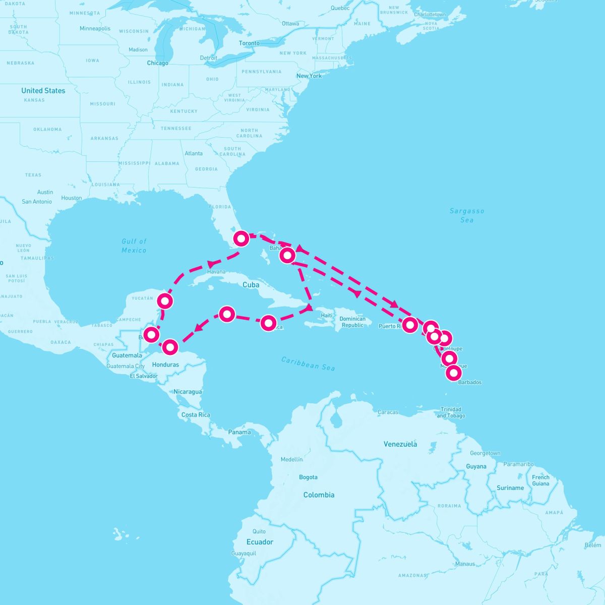 21 Night Eastern & Western Caribbean: Leeward Islands & Mexico (Ft. Lauderdale Roundtrip)