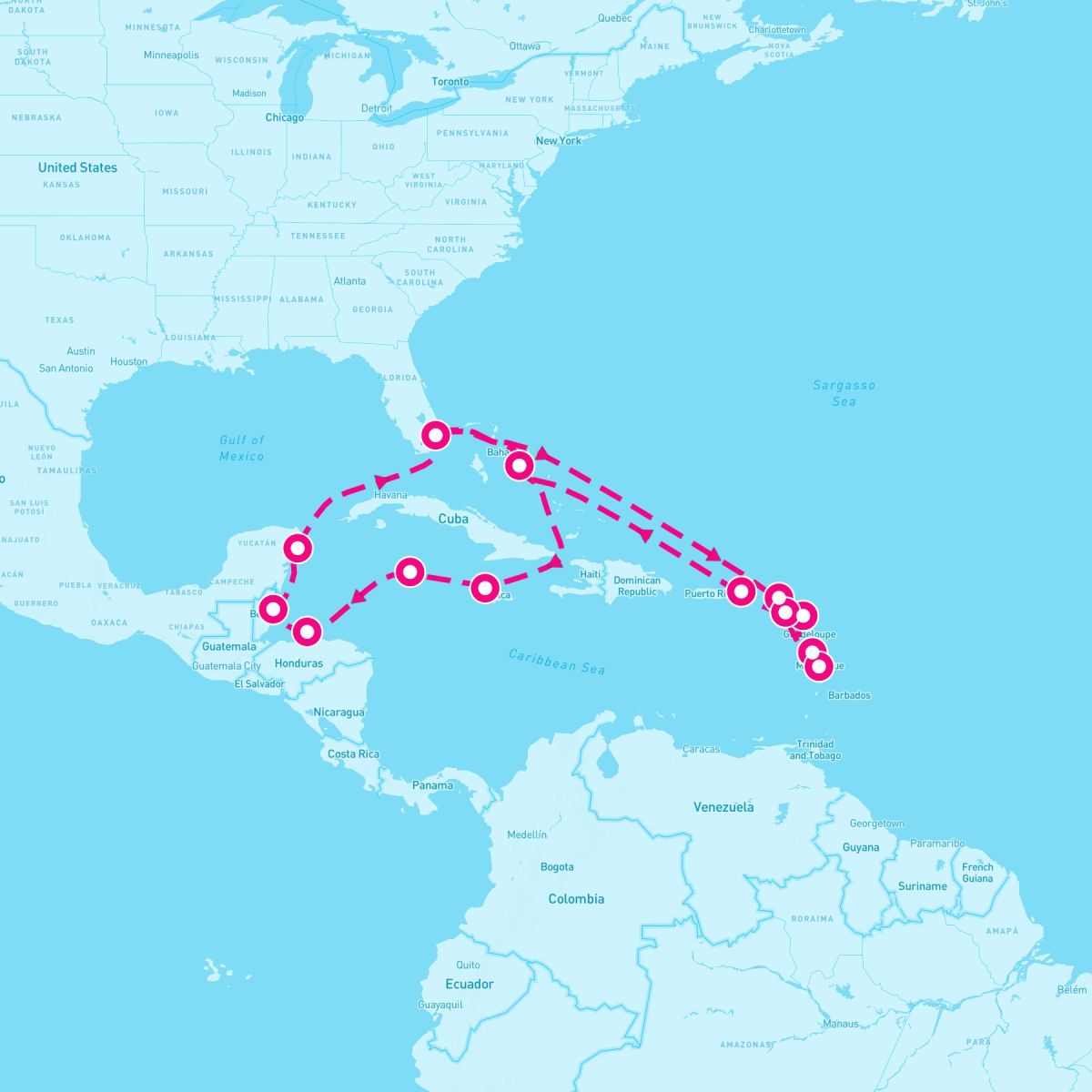 21 Night Eastern & Western Caribbean: Leeward Islands & Mexico (Ft. Lauderdale Roundtrip)