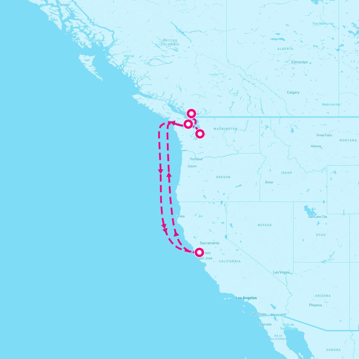 7 Night Pacific Northwest Coast (San Francisco Roundtrip)