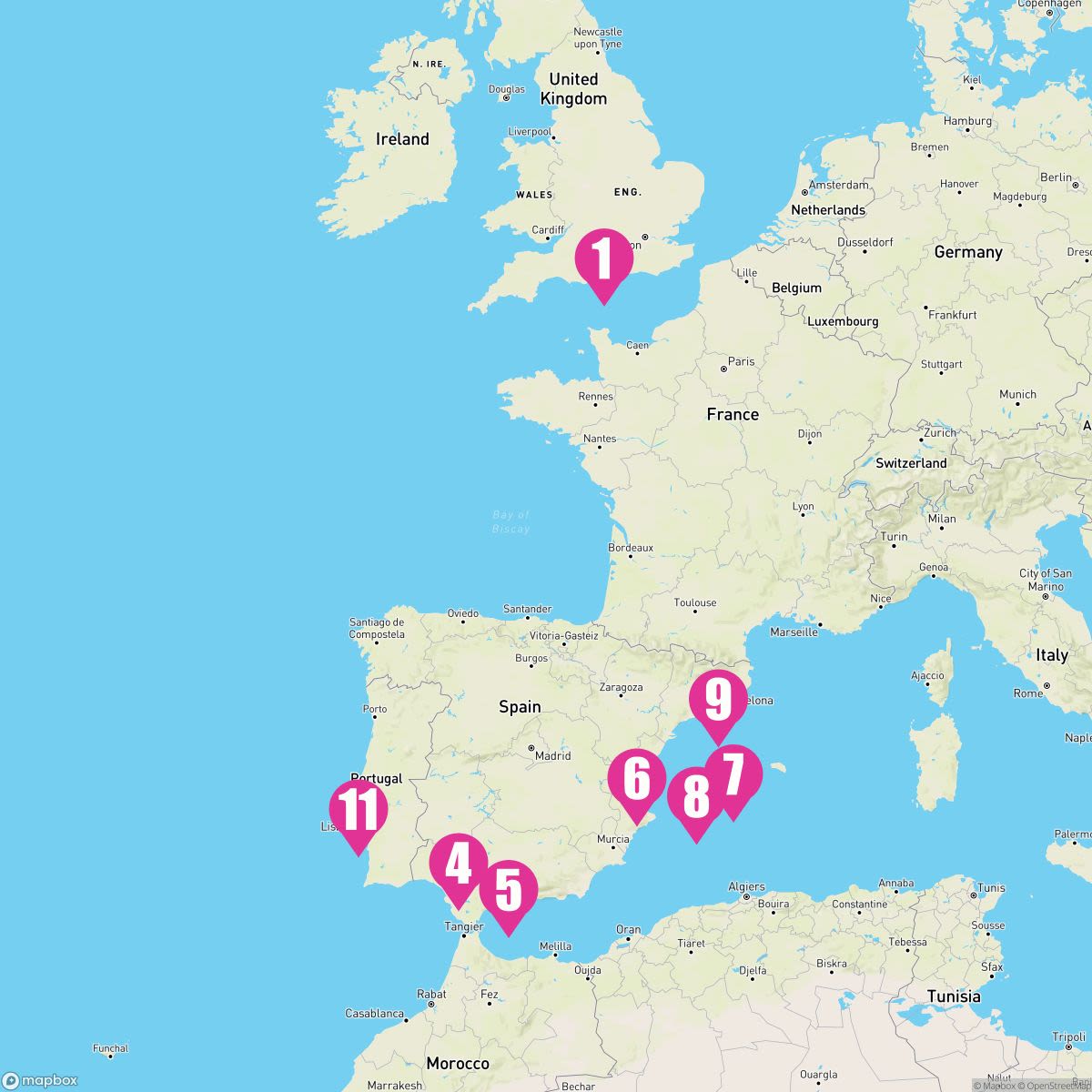 14 Night Med Beaches & Cities (Southampton Roundtrip)