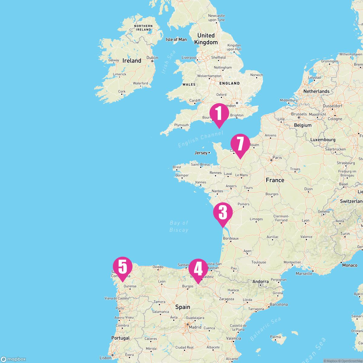 7 Night Spain & France  (Southampton Roundtrip)
