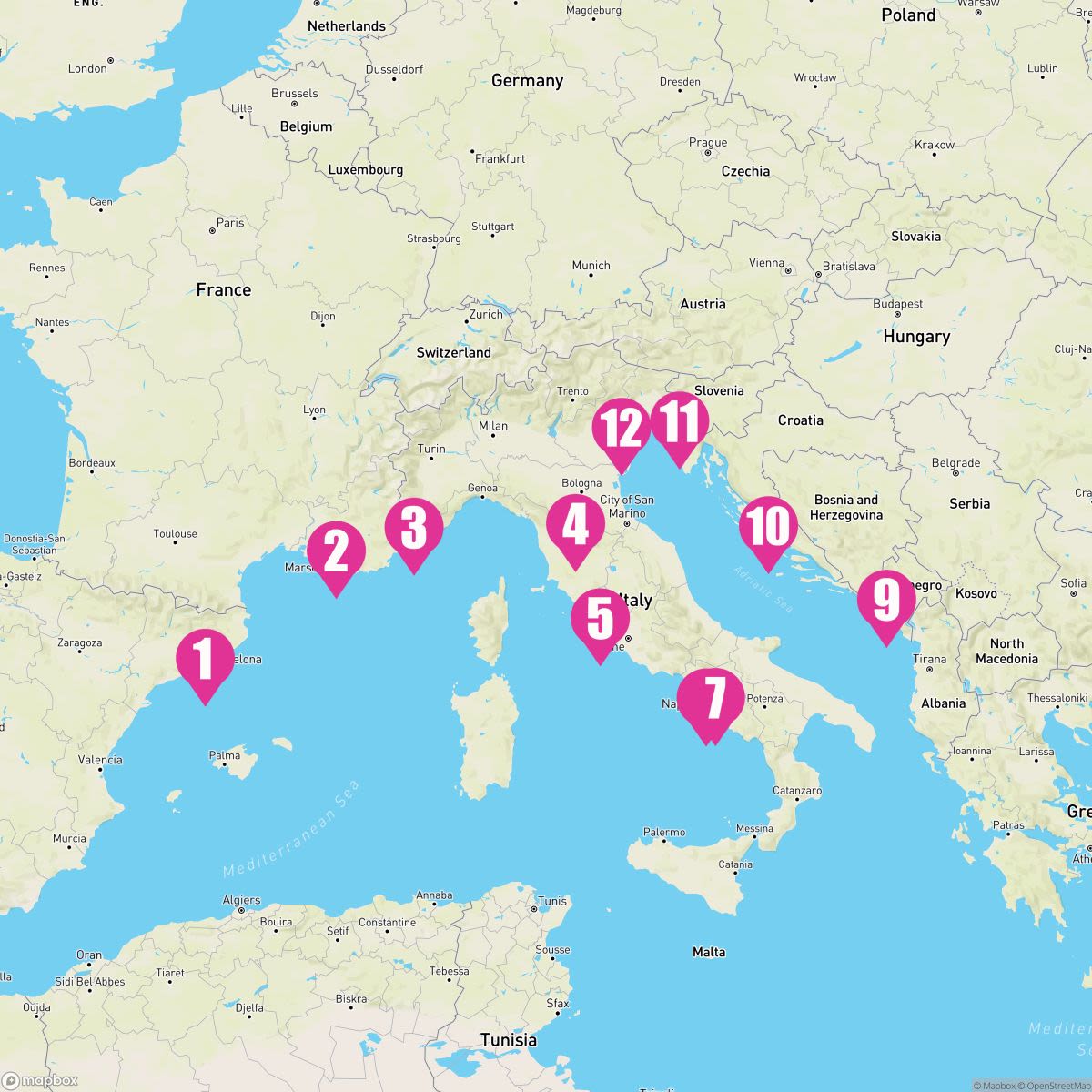12 Night Best Of Med (Barcelona To Venice)