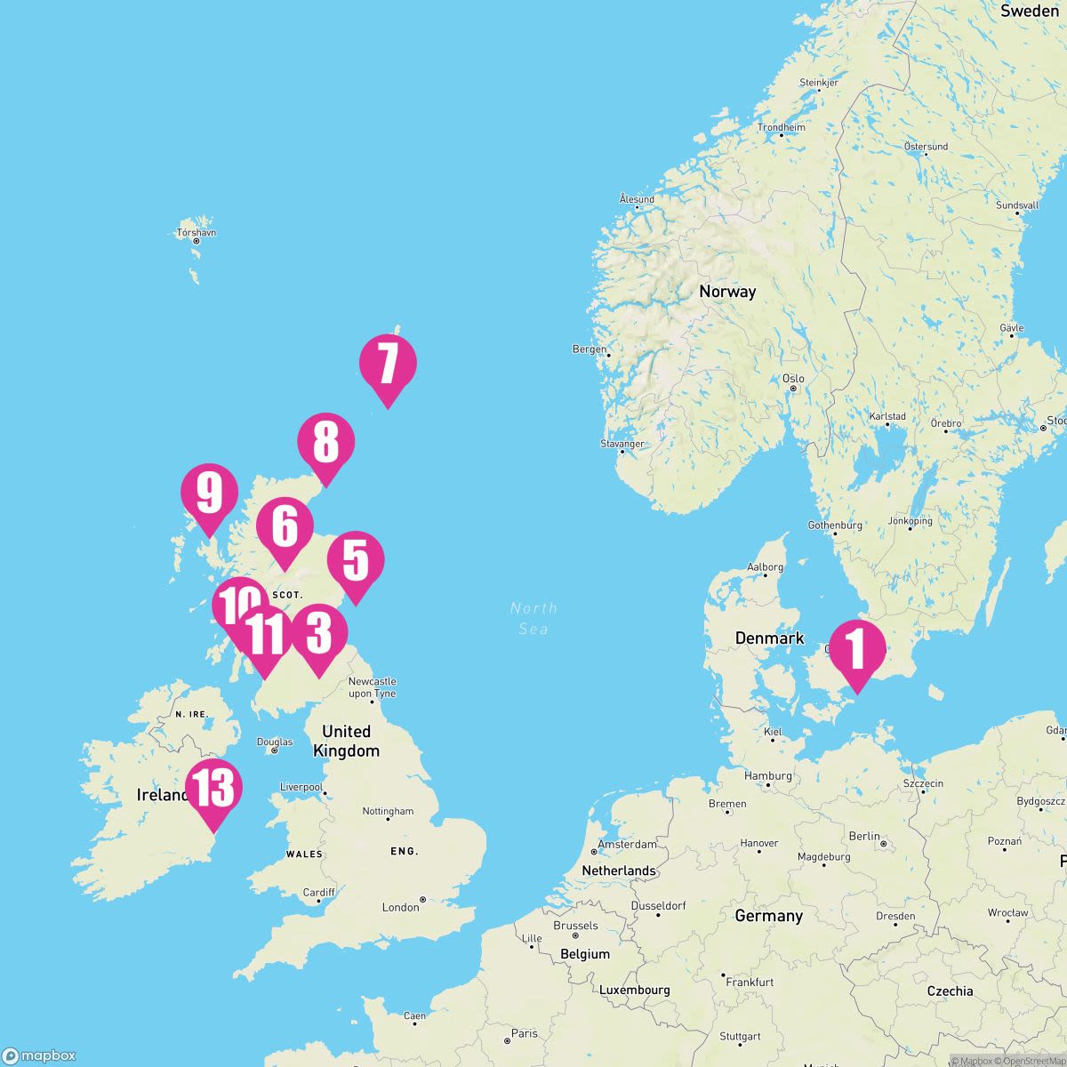 12 Night Scotland Intensive (Copenhagen To Dublin)