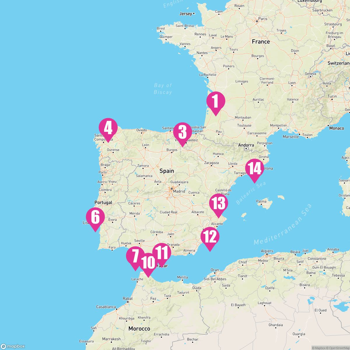 13 Night Spain Intensive (Bordeaux To Barcelona)