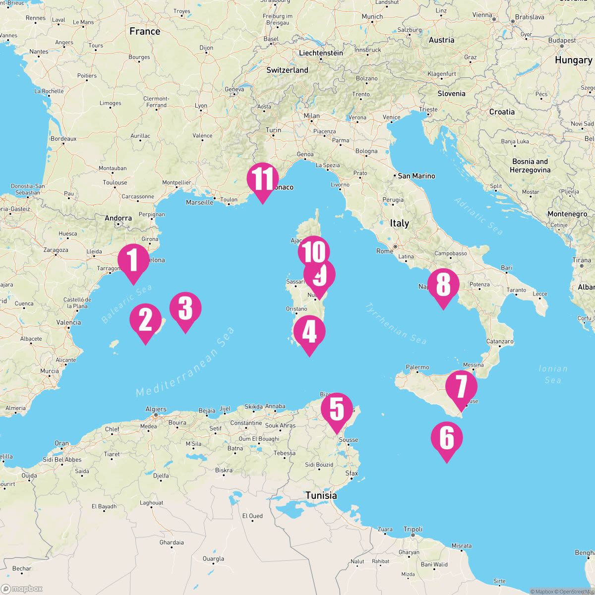 10 Night Islands Of The Mediterranean (Barcelona To Nice)