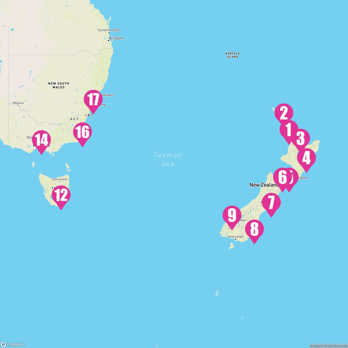 16 Night New Zealand & Australia Voyage (Auckland To Sydney)