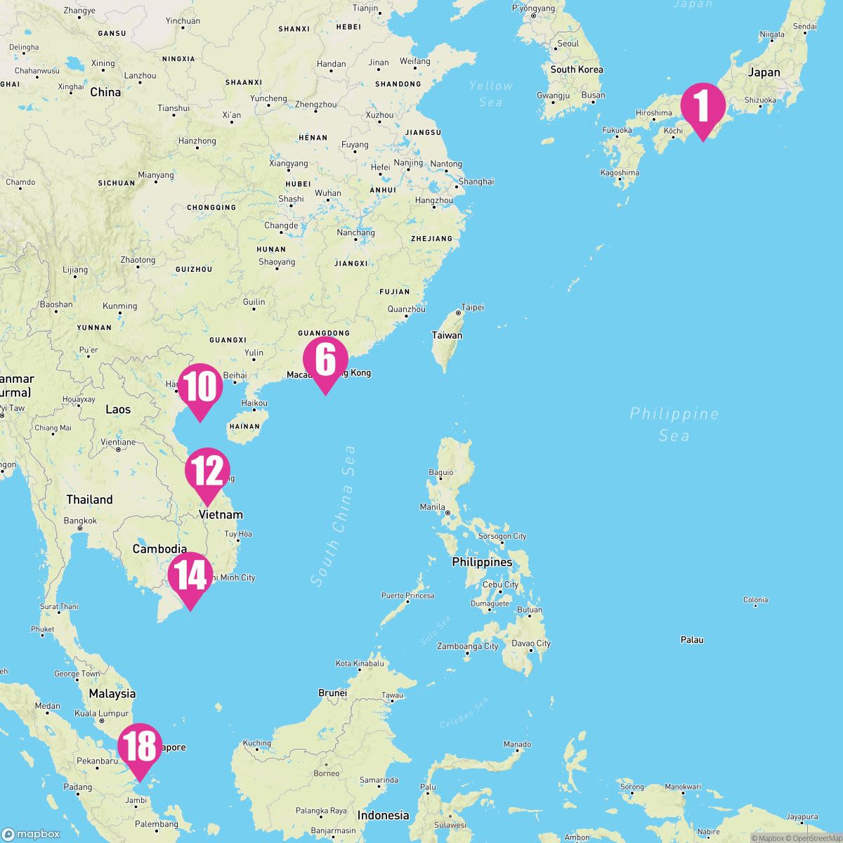 18 Night Asia Intensive (Kobe To Singapore)