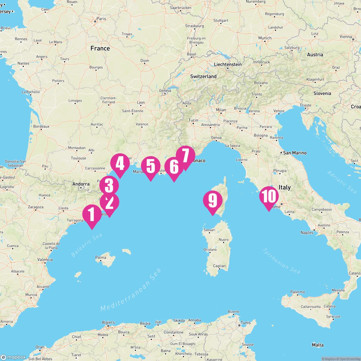 9 Night France Intensive (Barcelona To Rome)
