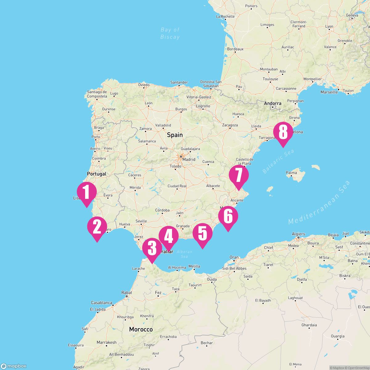 7 Night Spain Intensive (Lisbon To Barcelona)