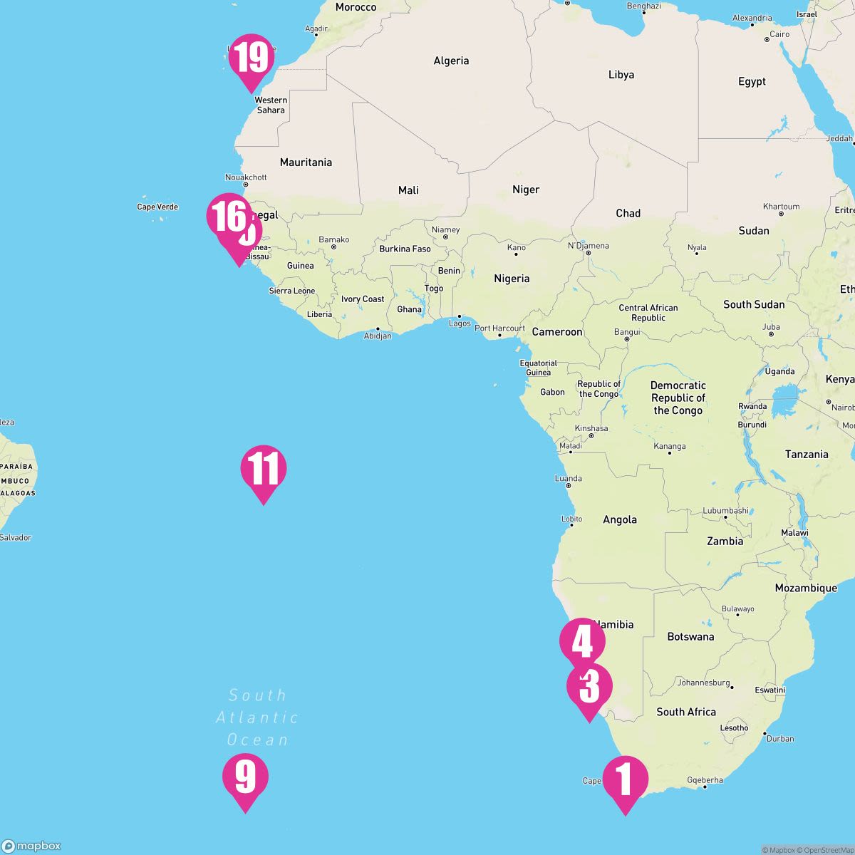18 Night Western Africa Voyage (Cape Town To Gran Canaria)
