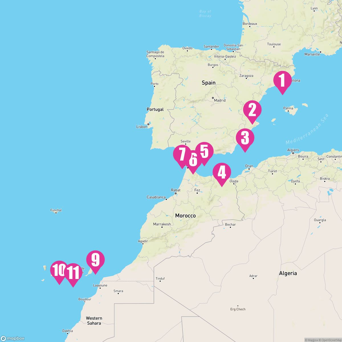 11 Night Spain Intensive (Barcelona To Gran Canaria)