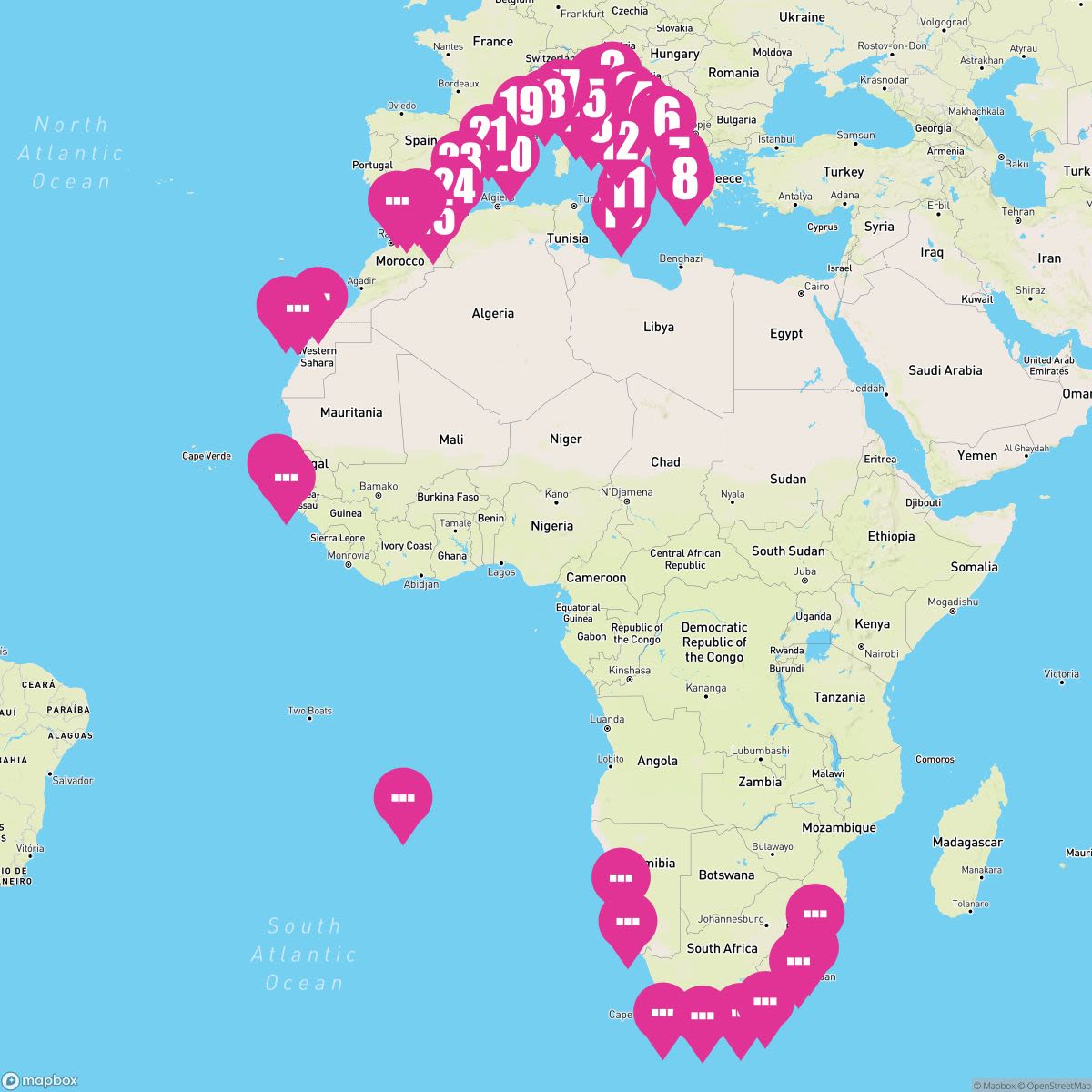 62 Night Venice To Cape Town Grand Voyage (Venice/Chioggia To Cape Town)
