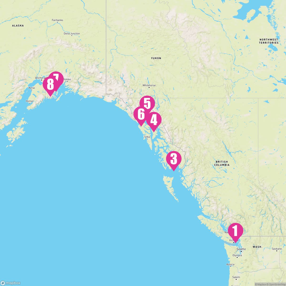7 Night Voyage Of The Glaciers - Northbound (Vancouver To Anchorage)