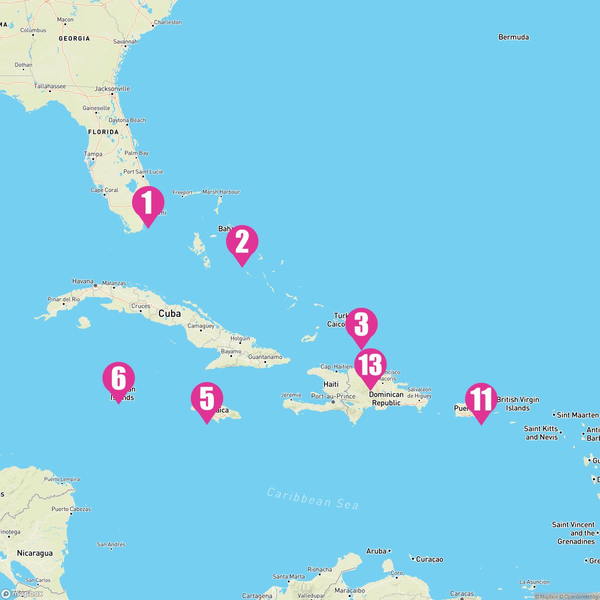 14 Night Caribbean East/West Adventurer (Ft. Lauderdale Roundtrip)