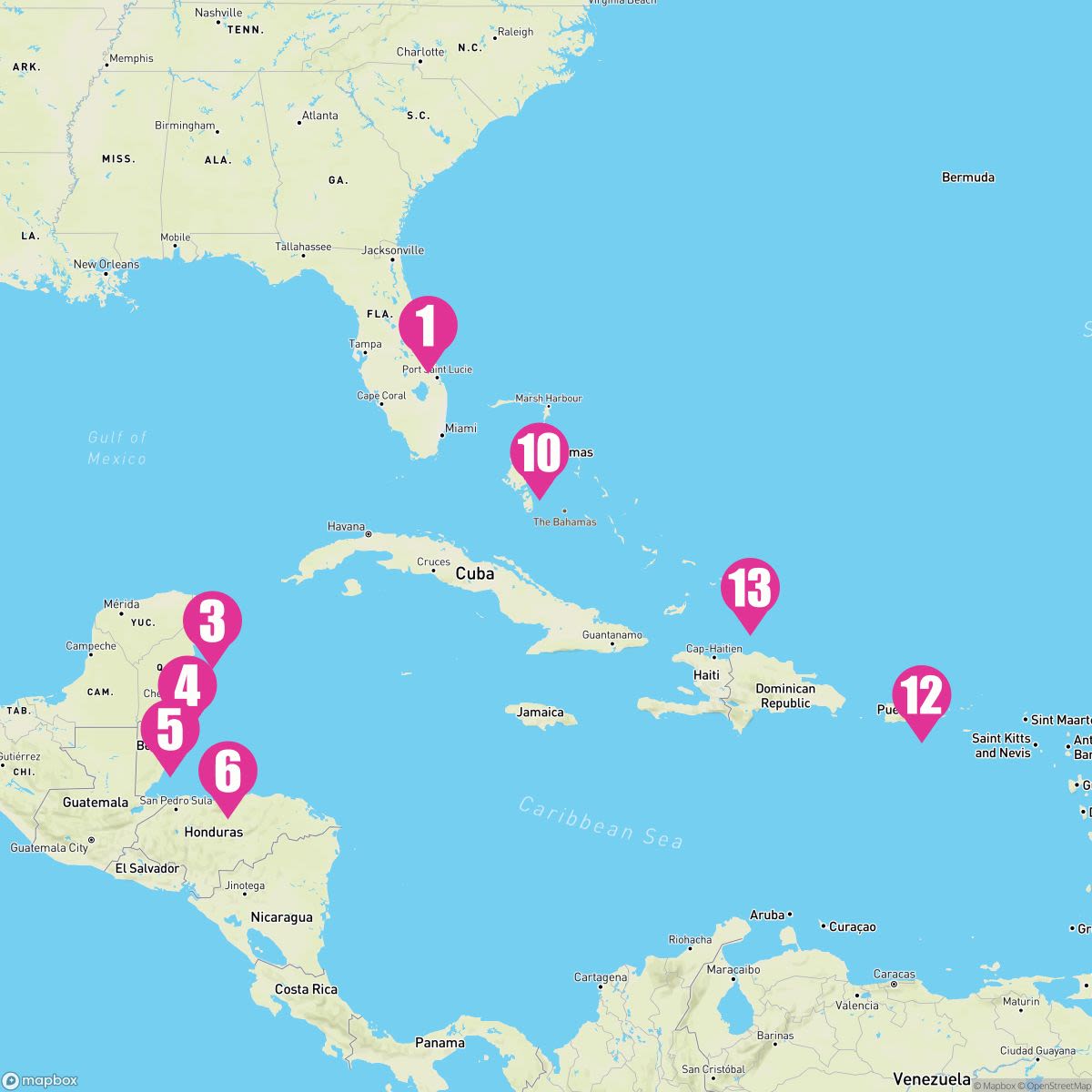 14 Night Caribbean East/West Adventurer (Port Canaveral Roundtrip)