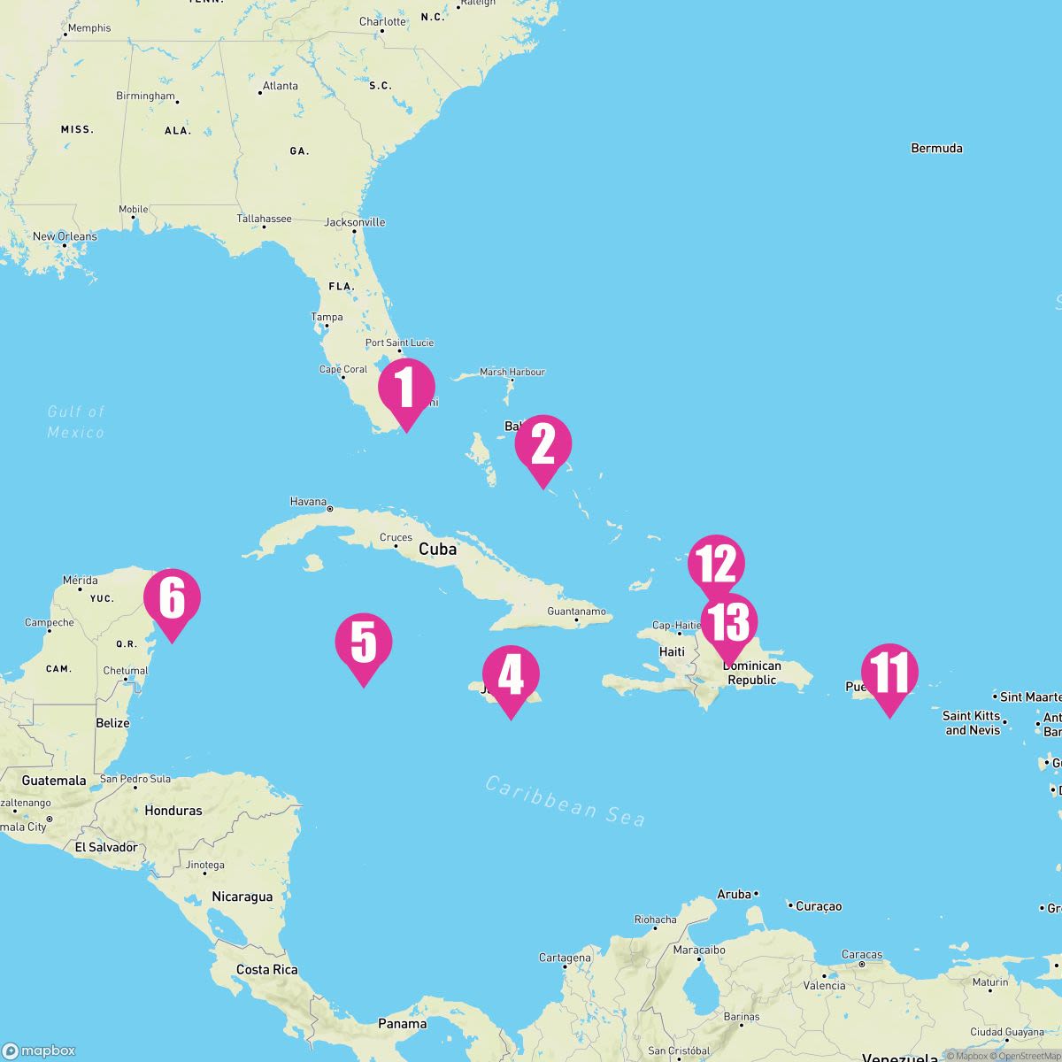 14 Night Caribbean East/West Adventurer (Ft. Lauderdale Roundtrip)