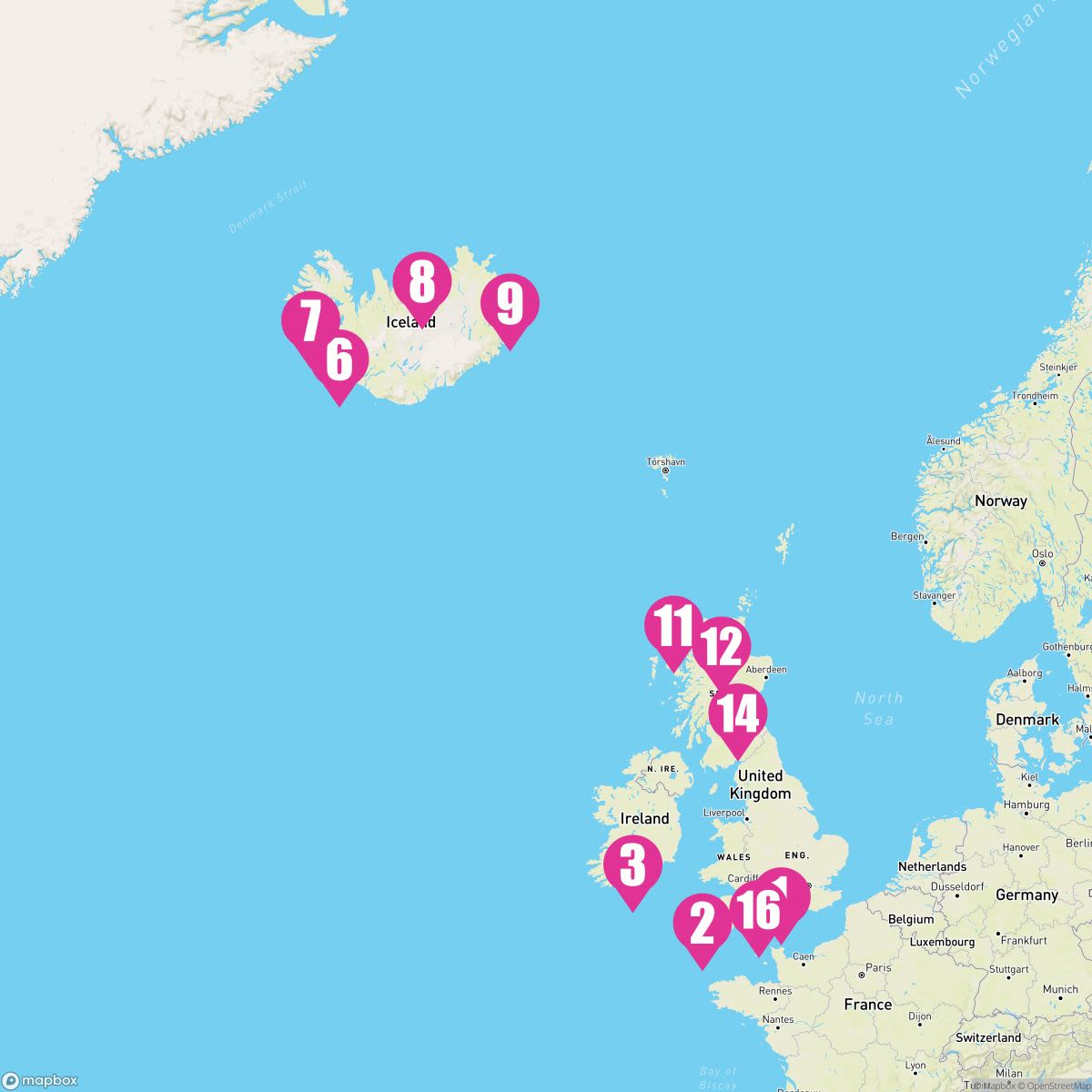 16 Night Icelandic Fjords & British Isles (Southampton Roundtrip)