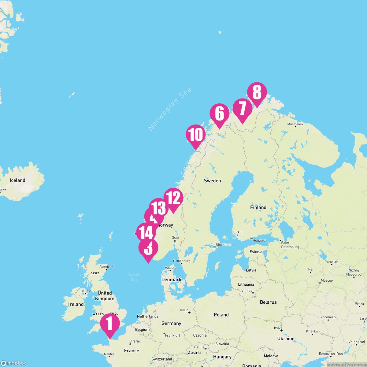 16 Night Land Of The Midnight Sun & Summer Solstice (Southampton Roundtrip)